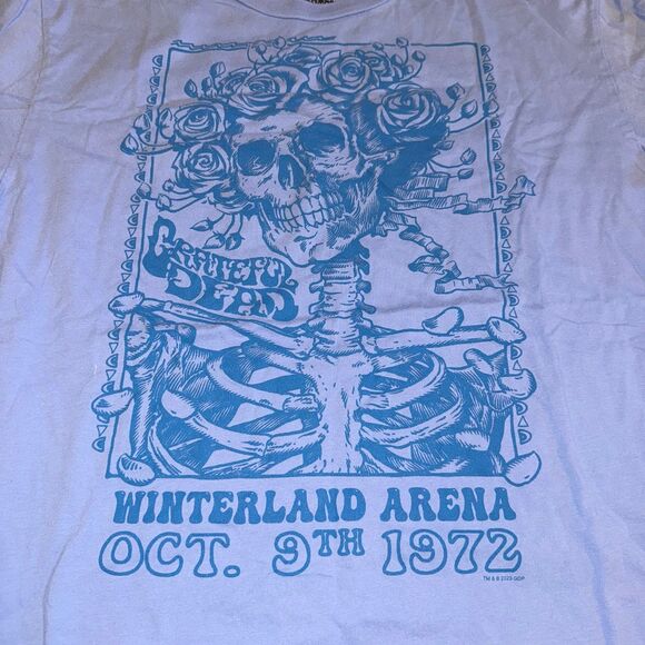 Grateful Dead Winterland Arena 1972 Skeleton Roses Graphic Tee Men’s S - Picture 2 of 7